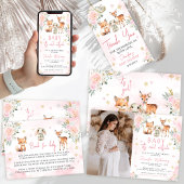 Serviette En Papier Pink hiver boisé bébé fille de douche papier servi