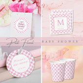 Invitation Pink Floral Baby Shower 