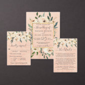 Numéro De Table Numéro de tableau Floral Beige PEach (Personnalisez la collection de ce créateur indépendant.)