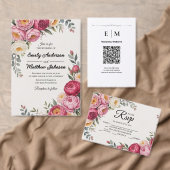 Bouquet rose floral Carte de remerciements (Personnalisez la collection de ce créateur indépendant. )