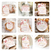 Invitation Baby shower à papillon rose boho