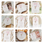 Serviette En Papier Pink Floral Coquette Bow Bunny 1st Birthday