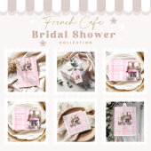 Étiquettes-cadeau Fête de Mariée au Café Rose Français