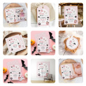 Invitation Fantôme rose Halloween Baby shower fille photo