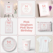 Serviette En Papier Anniversaire rose En vichy rose rose