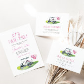 Assiettes En Carton Par-Tee Pink Golf Plaques en papier d'anniversaire