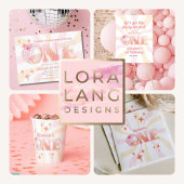 Groovy Peach Pink Disco Dancing Queen 1e Verjaarda Bedankdoosjes