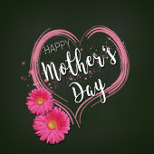 Serviette En Papier Fleurs de Coeur Rose Fête des Mères - Papier Napki