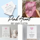 Pink Heart Baby shower Party Ronde Sticker
