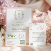 Pink Hydrangea Wedding RSVP Card