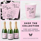 Étiquette Pour Bouteilles D'eau Simple Script Rose Dernier Rodéo Enterrement de Vi