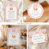 Invitation Douce Fête de Bébé d'Automne Petite Gamine Rose