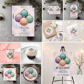 Invitation Baby shower d'ornement moderne Pastel Christmas