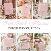 Panneau de bienvenue Perles roses et Prosecco