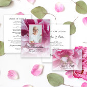 Programme Service funéraire rose Peony