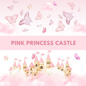 Serviette En Papier Papier Enchantant Rose Princess Castle