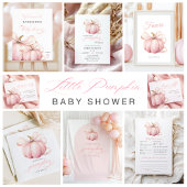 Carte D'accompagnement Citrouille rose Coquette Bow Baby shower Livres Bé