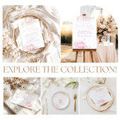 Sachets En Papier Baby shower Citrouille rose fille Floral Bow