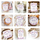 Carte De Remerciements Papillon rose violet photo d'anniversaire
