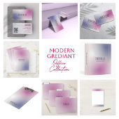 Carte De Visite Pink Purple White Minimalist Aesthetic Gradient