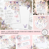 Poster Fête de mariage champêtre papillon