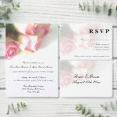 Fleur rose rose imprimable blanc étiquette de adre (Personnalisez la collection de ce créateur indépendant.)