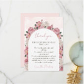 Invitation Bébé en fleur Script Baby shower floral rose