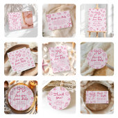 Invitation Mariage côtier rayé rose coquillage
