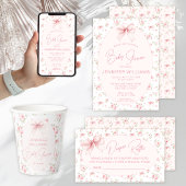 Bloemenboog staat op het punt om Baby shower Popco Bedankdoosjes