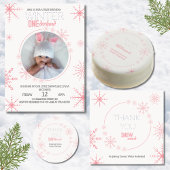 Sticker Rond Merci neige beaucoup