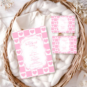 Pink Sweetheart Valentijnsdag Baby shower Kaart