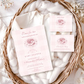 Serviette En Papier Thé Rose Avec Maman Pour Être Baby shower