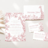 Serviette En Papier Baby shower d'animaux Safari Toile de Jouy