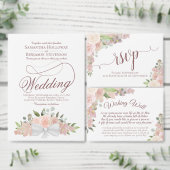 Signe De Table Rustique rose Boho Chic Floral Cadeaux & Cartes Ma (Personnalisez la collection de ce créateur indépendant.)