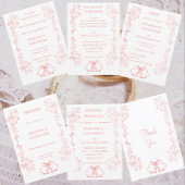 Mariage rose Enregistrer La Date Magnet Bells