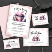 Roze Baby is Brouwen Baby shower Dank u Bedankjes Labels