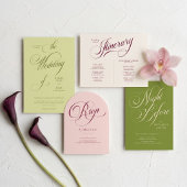 Mariage Script Raisin RSVP Blush