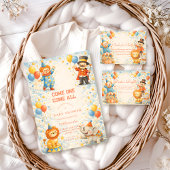 Invitation Playful Circus Friends Baby Shower