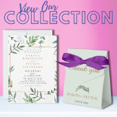 Magnet Flexible Feuilles d'aquarelle 02 Enregistrer la date