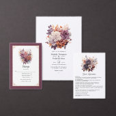 Programme Mariage Floral Prune, Gris, Cuivre et Rose Poussié (Personnalisez la collection de ce créateur indépendant.)