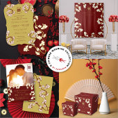 Programme de mariage Double Bonheur Fleurs de Prun