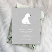 Assiettes En Carton Bébé Polar Bear Cub Gris Baby shower d'hiver