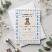 Invitation Fête de naissance de bébé pour la police : Présent