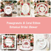 Invitation Fall Garden Pomegranate Bridal Shower