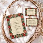 Invitation Pomegranate Garden Botanical Baby Shower