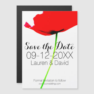 Collection POPPY 01 Enregistrer la date Carte magn