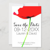 Collection POPPY 01 Enregistrer la date Carte magn (Recto)