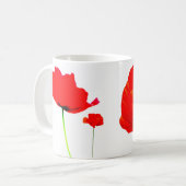Collection POPPY 06 Mug de céramique blanche (Devant gauche)