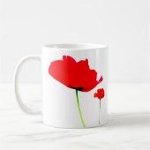 Collection POPPY 06 Mug de céramique blanche (Gauche)