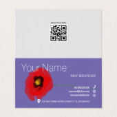Collection POPPY COULEUR D'EAU Carte de visite sta (Extérieur déplié)